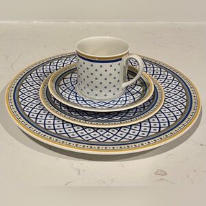 4 Pc Table Setting  Villeroy‎ & Boch Vintage Perpignan Discontinued Pattern EUC